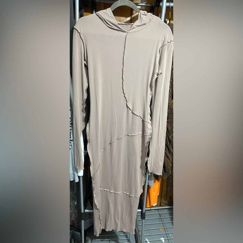 Hooded body con dress